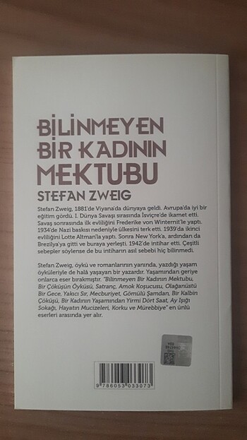  Beden Bilinmeyen bir kadının mektubu