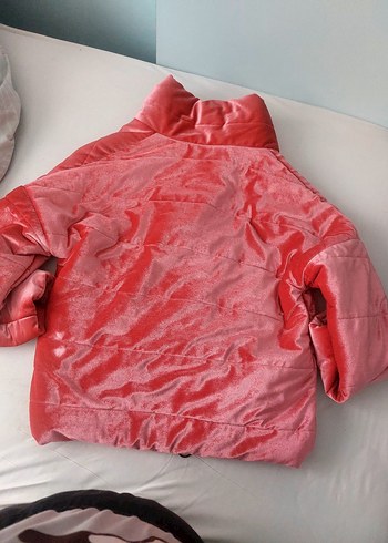 Pembe Fermuarlı Kadın Midi Mont - Görsel 5