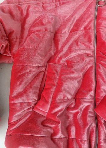 Pembe Fermuarlı Kadın Midi Mont - Görsel 2