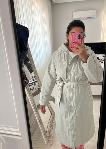Mavi Jeans Gri Kemerli Midi trenç kot Kadın mont