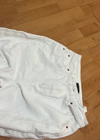 38 Beden Beyaz Midi Boy Regular Fit Kot Pantolon