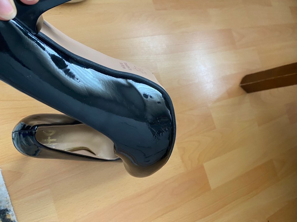 Kadın Siyah Parlak Stiletto Topuklu Ayakkabı - Görsel 5