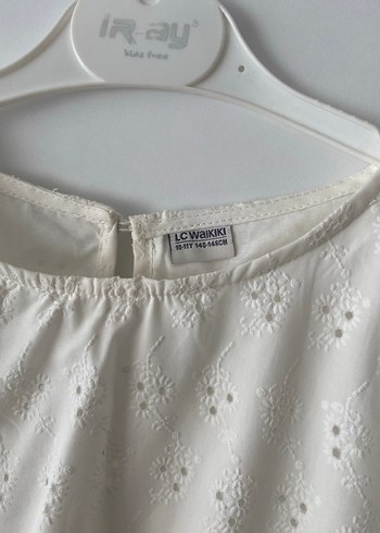 Beyaz Nakışlı Kız Çocuk Bohem Elbise - Görsel 3