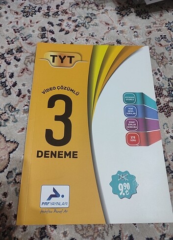 Tyt Prf yayınları 3 deneme