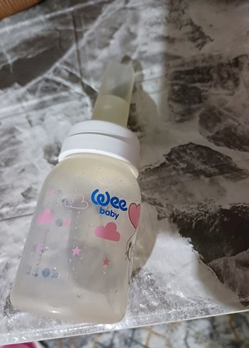 Beyaz Pastel Bebek Biberonu Wee Baby - Görsel 3