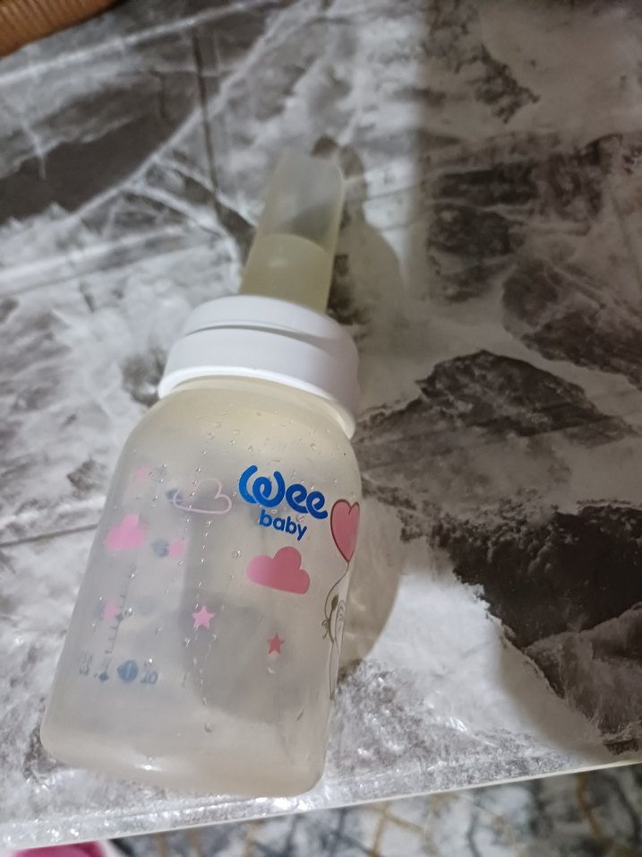 Beyaz Pastel Bebek Biberonu Wee Baby - Görsel 3