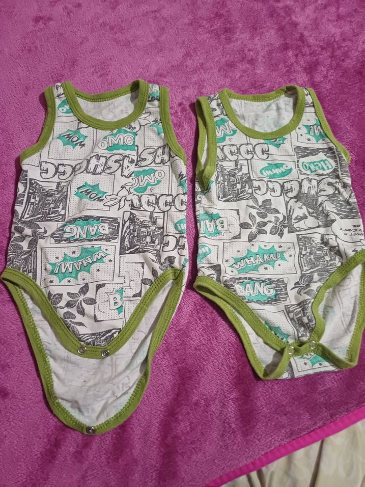 Yeşil Renkli Baskılı Erkek Bebek Atlet Body - Görsel 2