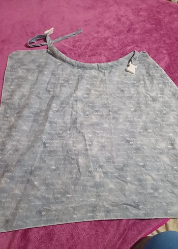 Gri Bağlamalı emzirme örtüsü - Görsel 2