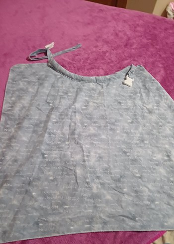 Gri Bağlamalı emzirme örtüsü - Görsel 3