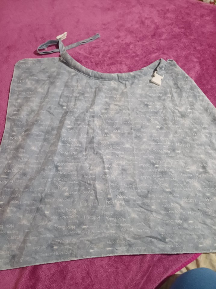 Gri Bağlamalı emzirme örtüsü - Görsel 2