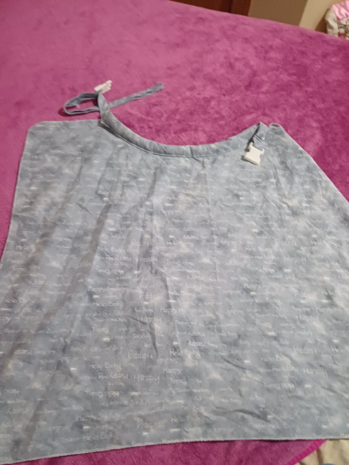 Gri Bağlamalı emzirme örtüsü - Görsel 3