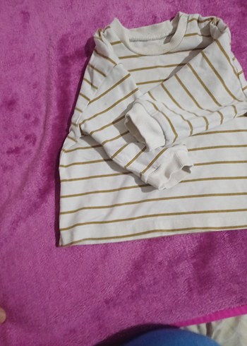 Beyaz Çizgili  Çocuk Tişörtü - Görsel 3