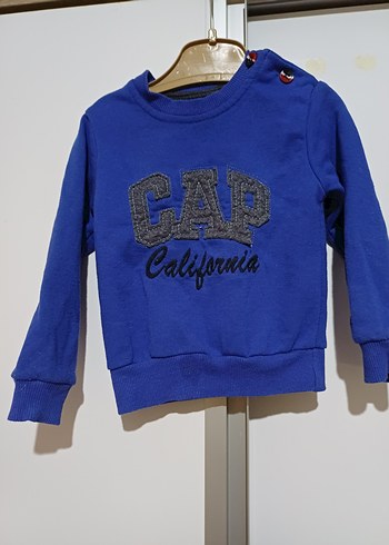 Mavi Erkek Çocuk Kapüşonsuz Sweatshirt