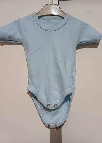 Mavi Erkek Bebek Kısa Kollu Body
