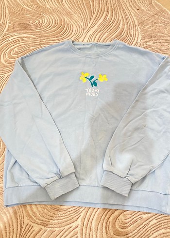 Mavi Baskılı Kadın Sweatshirt