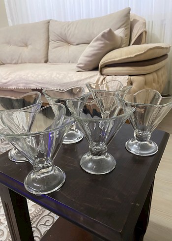 Paşabahçe Şeffaf Ayaklı Tatlı Kasesi 6'lı Set