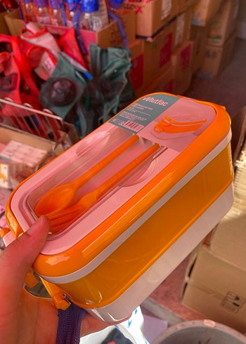 Beden Turuncu Çocuk Tabak, Çatal ve Kaşık Seti