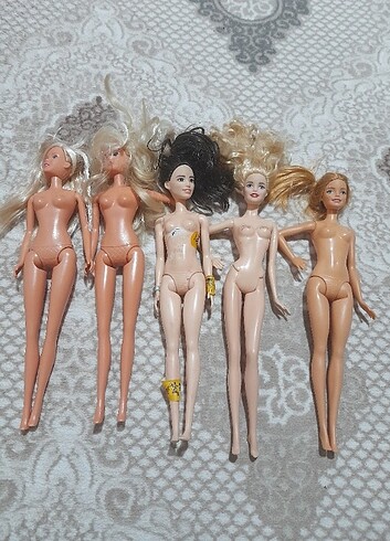 Barbie Çıplak barbie 4 adet temiz