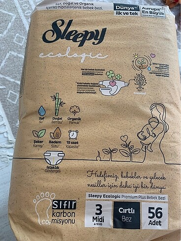 Sleepy 3 numara bebek bezi