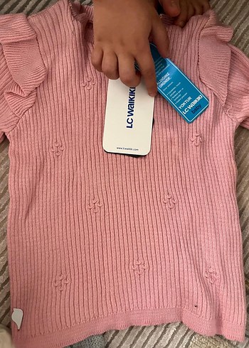 Pembe Triko Kız Çocuk Uzun Kollu Kazak - Görsel 2