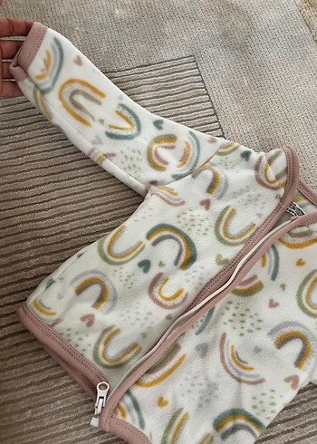 Kız Çocuk Renkli Batik Fermuarlı Ceket - Görsel 3