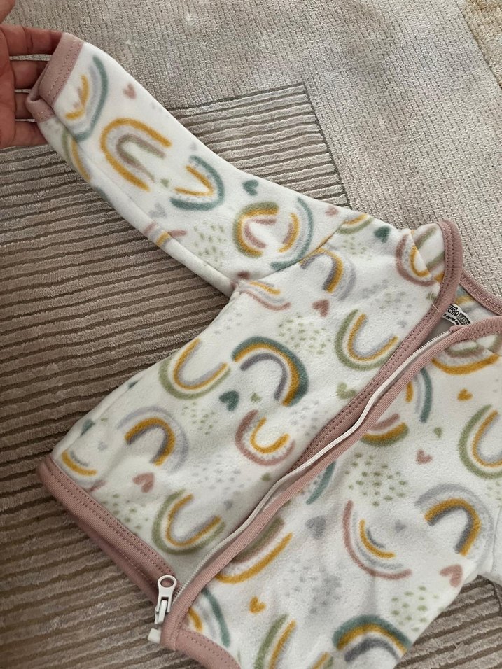 Kız Çocuk Renkli Batik Fermuarlı Ceket - Görsel 3