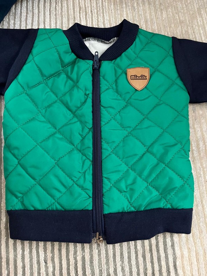 Erkek Çocuk Yeşil Fermuarlı Mont - Görsel 2