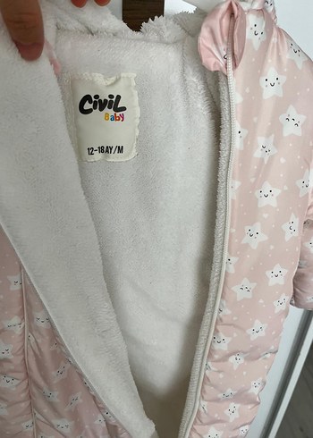 Pembe Kürklü Bebek Kız Tulumu - Görsel 3