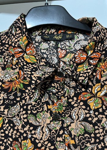 Düğmeli Çok Renkli Bohem Uzun Elbise - Görsel 2