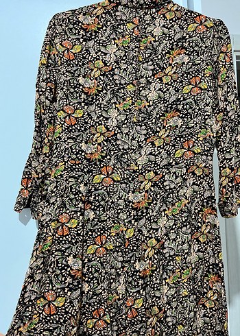 Düğmeli Çok Renkli Bohem Uzun Elbise - Görsel 4