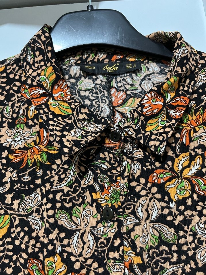 Düğmeli Çok Renkli Bohem Uzun Elbise - Görsel 2