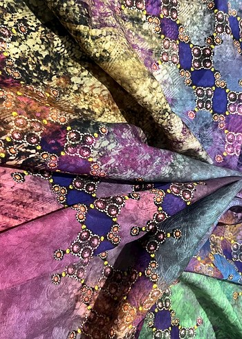 Çok Renkli Bohem Eşarp Armine Trend - Görsel 3