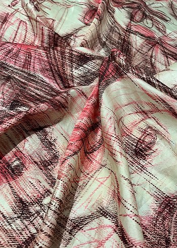 Pembe Bohem Drapeli Kadın Fular - Görsel 2