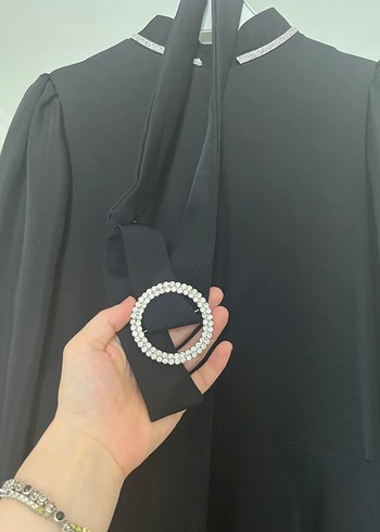42 Beden Uzun Siyah Gotik Kadın Elbise