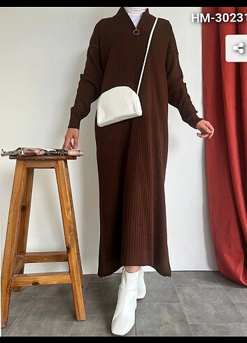 Zara Fermuar detaylı triko elbise 