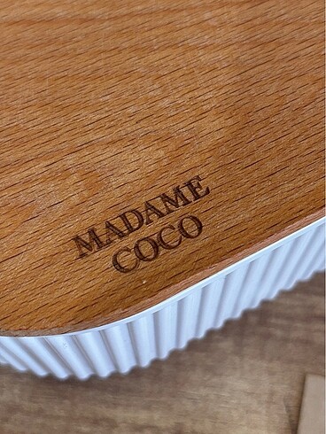 Beden beyaz Renk Madame Coco Bambu Kapaklı Saklama Kabı