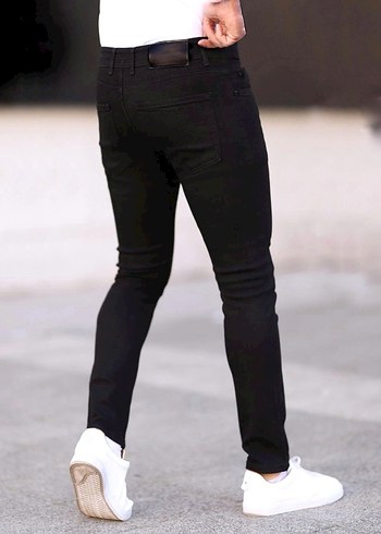 Erkek Regular Fit Likralı Boru Paça Kot Pantoln - Görsel 2