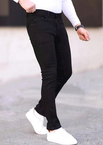 Erkek Regular Fit Likralı Boru Paça Kot Pantoln - Görsel 4