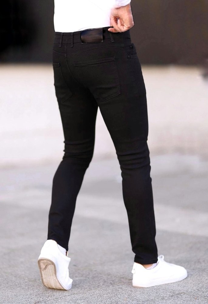 Erkek Regular Fit Likralı Boru Paça Kot Pantoln - Görsel 2