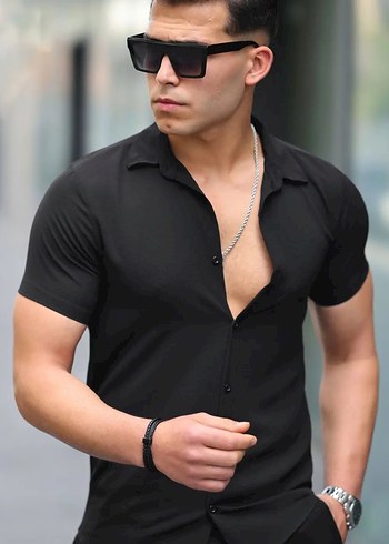 Slim Fit Kısa Kollu Yazlık Ince Erkek Gömlek