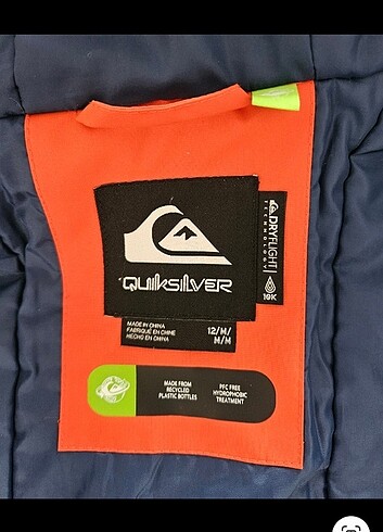 11-12 Yaş Beden turuncu Renk Quiksilver Mont cocuk