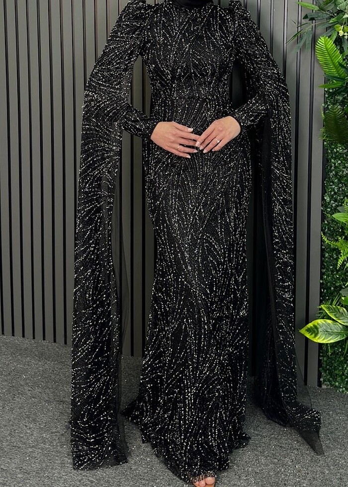 Tesettür abiye nişan elbisesi - Görsel 2