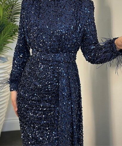 Yandan pelerinli abiye - Görsel 5