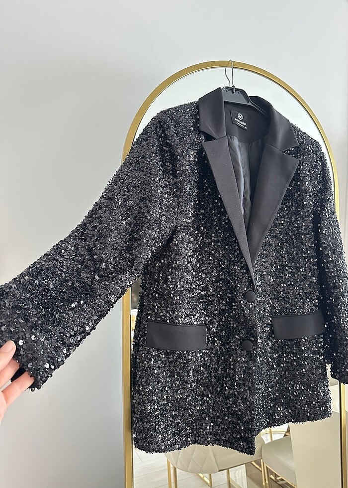 Pul payet ceket - Görsel 3