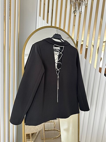 Taşlı blazer ceket - Görsel 4