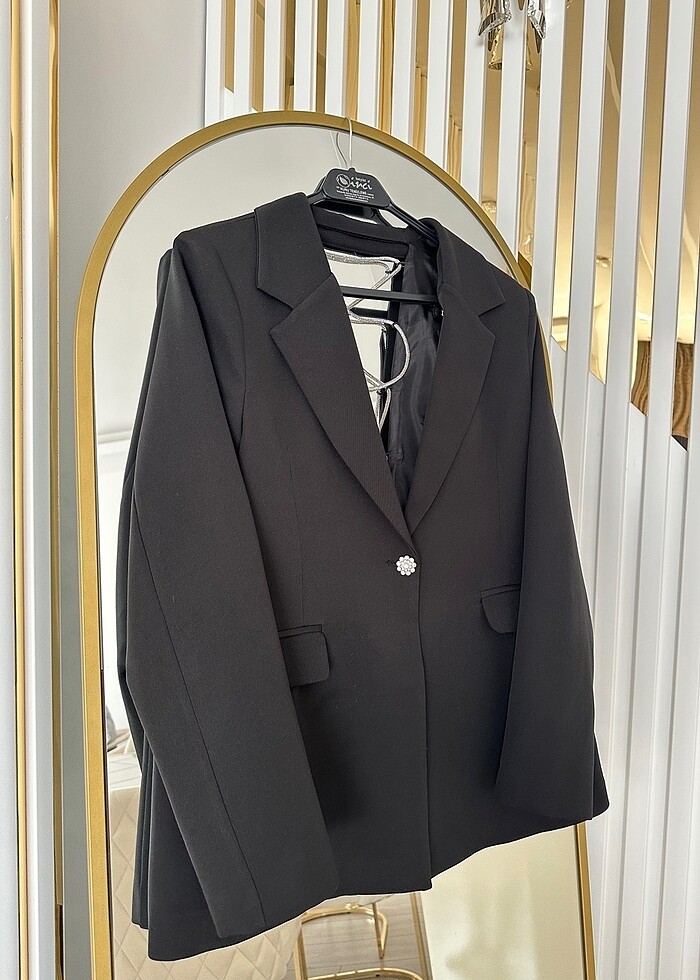 Taşlı blazer ceket - Görsel 2