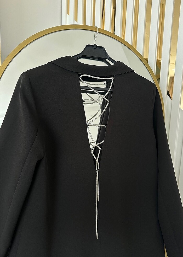 Taşlı blazer ceket - Görsel 5