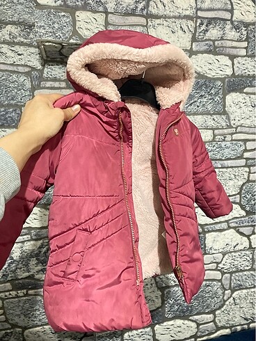 18-24 Ay Beden pembe Renk Kız çocuk mont