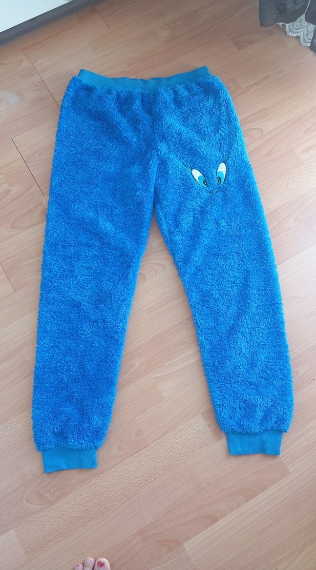 Mavi Kadın Peluş Eşofman Altı - Görsel 2