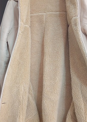 Düğmeli Beyaz Kısa Kadın Ceket - Görsel 3